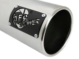 aFe SATURN 4S 4in SS Intercooled Exhaust Tip - Polished 4in In x 5in Out x 12in L Bolt-On aFe Tips  AXOPROS