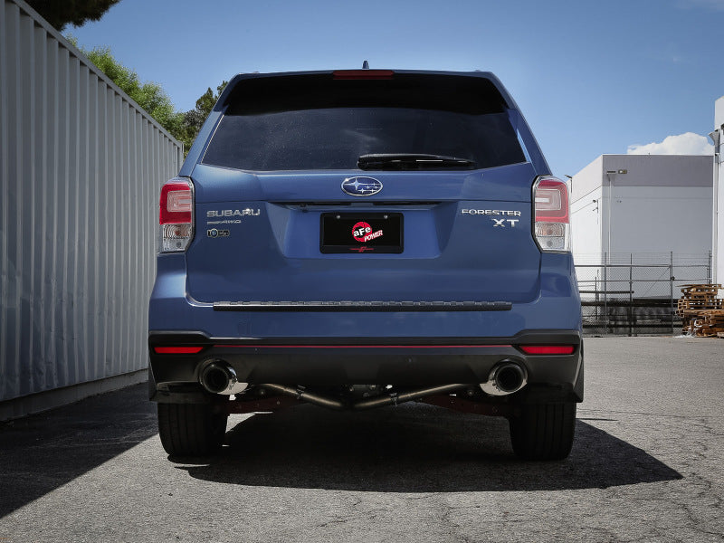 aFe Subaru Forester XT 14-18 H4-2.5L (t) Takeda 2-1/2in to 2-1/4in 304 SS Cat-Back- Black Tip aFe Catback  AXOPROS