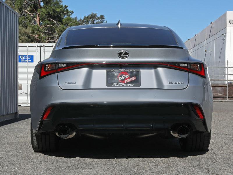 aFe Takeda 14-22 Lexus IS350 V6 2.5in. 304 Stainless Steel Axle-Back Exhaust System w/ Black Tip aFe Axle Back  AXOPROS