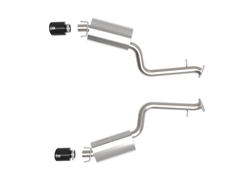 aFe Takeda 14-22 Lexus IS350 V6 2.5in. 304 Stainless Steel Axle-Back Exhaust System w/ Black Tip aFe Axle Back  AXOPROS