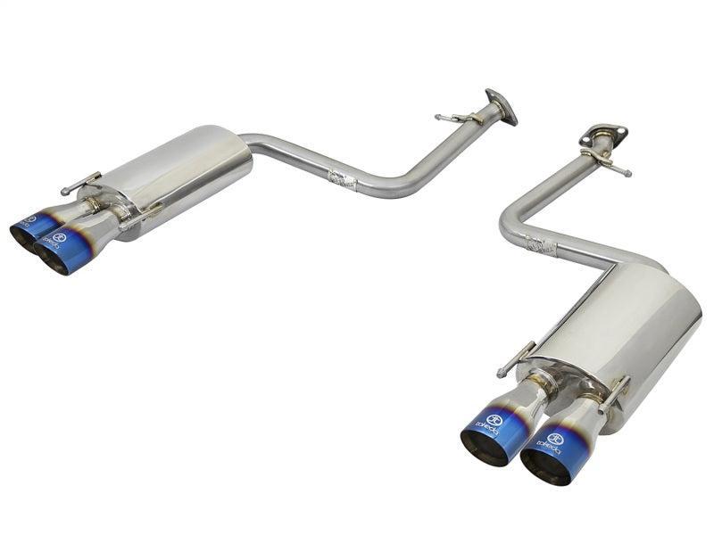 aFe Takeda 16-17 Lexus RC 200T 2.0L (t) 2in. SS Axle-Back Exhaust System w/Polished Blue Tips aFe Axle Back  AXOPROS