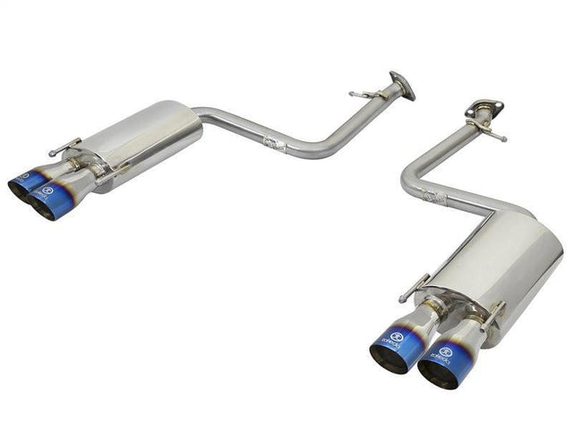 aFe Takeda 16-17 Lexus RC 200T 2.0L (t) 2in. SS Axle-Back Exhaust System w/Polished Blue Tips aFe Axle Back  AXOPROS
