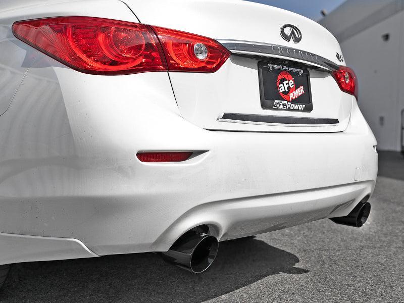 aFe Takeda 2.5in 304 SS Cat-Back Exhaust System w/ Black Tips 16-18 Infiniti Q50 V6-3.0L (tt) aFe Catback  AXOPROS