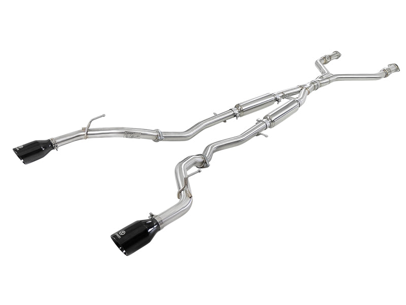 aFe Takeda 2.5in 304 SS Cat-Back Exhaust System w/ Black Tips 16-18 Infiniti Q50 V6-3.0L (tt) aFe Catback  AXOPROS