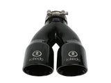 aFe Takeda 2.5in 304 Stainless Steel Clamp-on Exhaust Tip 2.5in Inlet 3in Dual Outlet - Black aFe Tips  AXOPROS