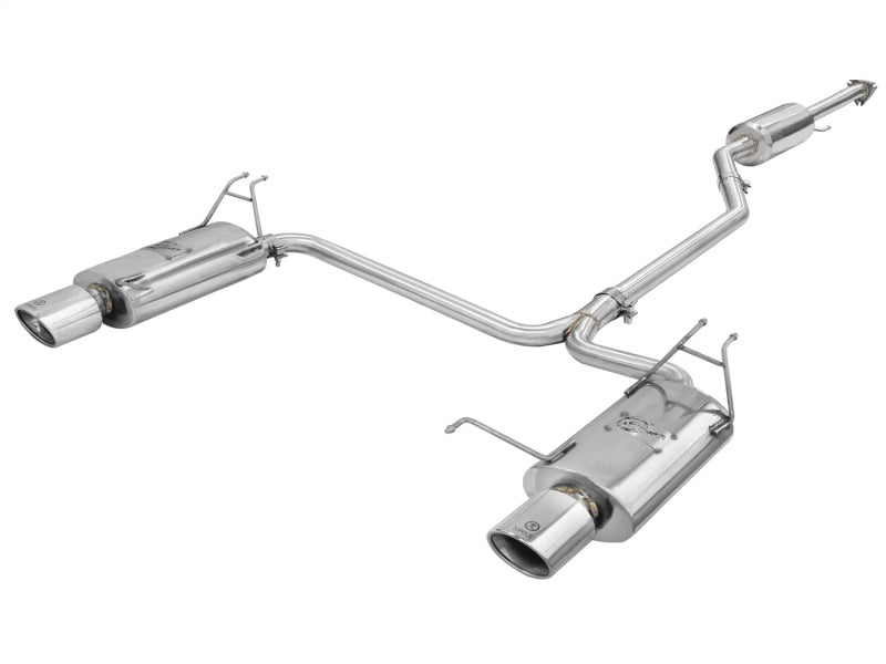 aFe Takeda Exhaust 2.25in to 2in Dia 304SS Cat-Back w/Polished Tips 08-12 Honda Accord Coupe V6 3.5L aFe Catback  AXOPROS