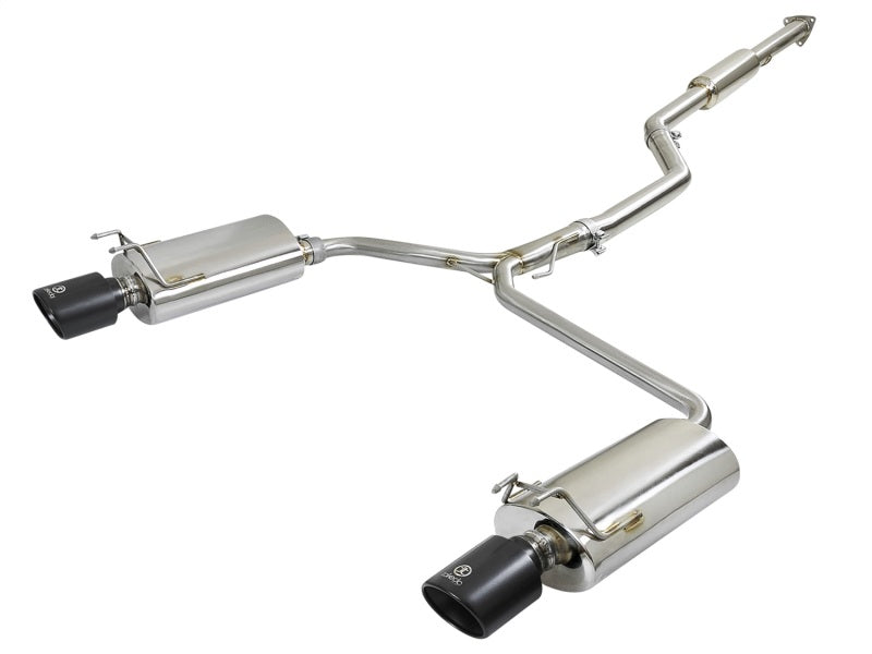 aFe Takeda Exhaust 304SS Dual Cat-Back w/ Black Tips 13-17 Honda Accord LX/EX/EX-L Sedan L4 2.4L aFe Catback  AXOPROS
