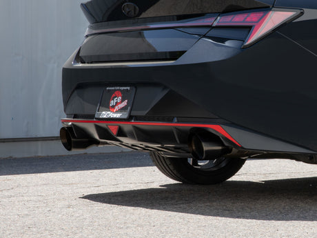 aFe Takeda Hyundai Elantra N 22-23 L4-2.0L (t) 3in 304 SS Cat-Back Exhaust w/ Black Tips - AXOPROS