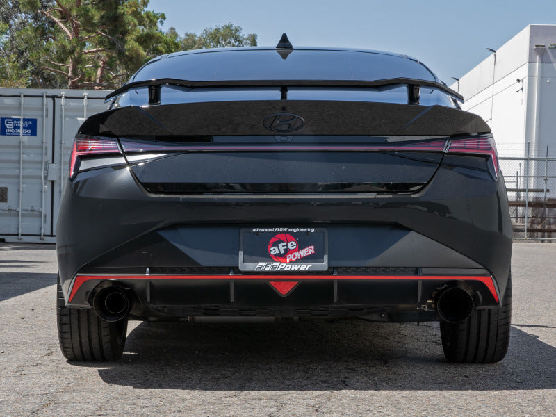 aFe Takeda Hyundai Elantra N 22-23 L4-2.0L (t) 3in 304 SS Cat-Back Exhaust w/ Black Tips - AXOPROS