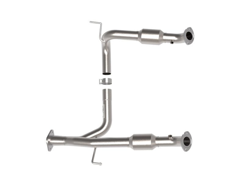 aFe Toyota Tacoma 05-15 V6-4.0L Twisted Steel Y-Pipe w/ Cat aFe X Pipes  AXOPROS