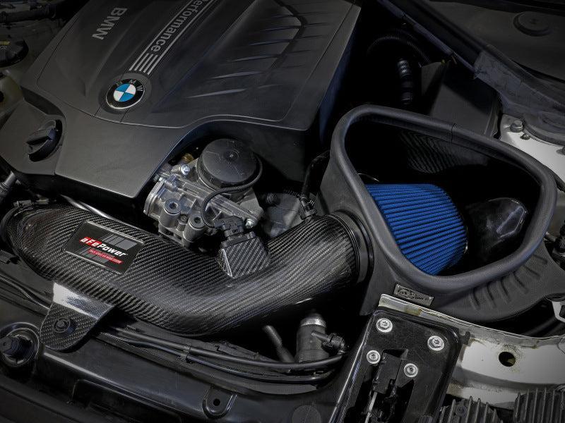 aFe Track Series Carbon Fiber Intake w/Pro 5R Filter BMW M2 (F87) 16-18 L6-3.0L (t) N55 aFe Cold Air Intakes  AXOPROS