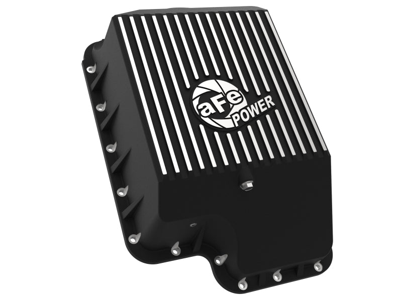 afe Transmission Pan (Black); Ford Diesel Trucks 03-10 V8-6.0/6.4L (td) aFe Diff Covers  AXOPROS