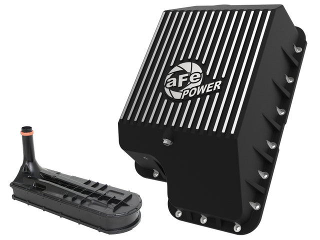 afe Transmission Pan (Black); Ford Diesel Trucks 03-10 V8-6.0/6.4L (td) aFe Diff Covers  AXOPROS
