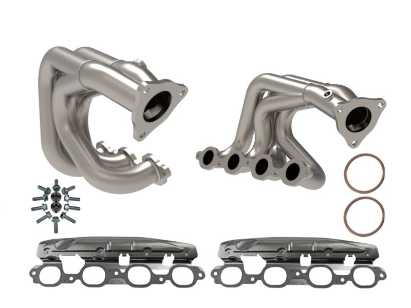 aFe Twisted 304SS Header 2020 Chevy Corvette (C8) 6.2L V8 - Titanium Ceramic Coated aFe Headers & Manifolds  AXOPROS