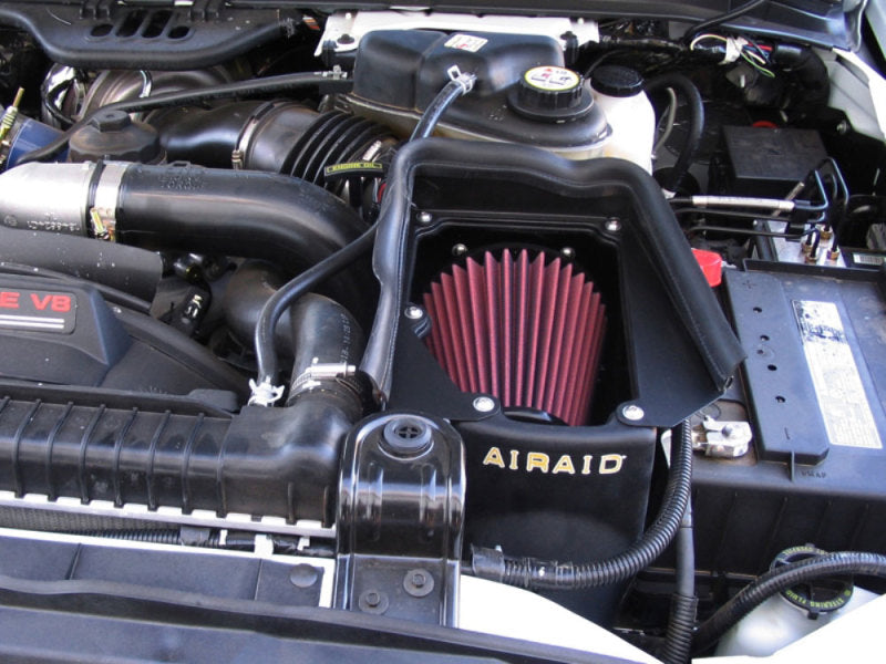 Airaid 03-07 Ford Power Stroke 6.0L Diesel MXP Intake System w/o Tube (Oiled / Red Media) Airaid Cold Air Intakes  AXOPROS
