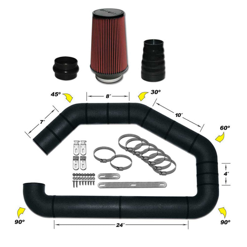 Airaid U-Build-It - Universal 4in Master Kit I w/700-470 (9in) Filter Airaid Air Intake Components  AXOPROS