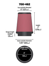 Airaid Universal Air Filter - Cone 6 x 7-1/4 x 5 x 7 Airaid Air Intake Components  AXOPROS