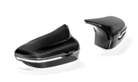 Akrapovic 2018+ BMW M5 (F90) / 2020 BMW M8 (F91/F92) Carbon Fiber Mirror Cap Set - High Gloss Akrapovic Carbon Accessories  AXOPROS