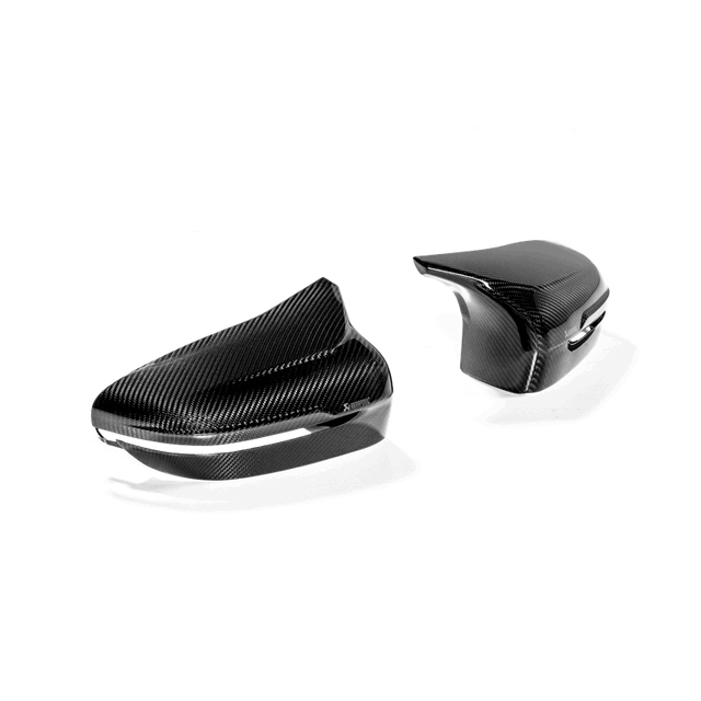 Akrapovic 2018+ BMW M5 (F90) / 2020 BMW M8 (F91/F92) Carbon Fiber Mirror Cap Set - High Gloss Akrapovic Carbon Accessories  AXOPROS