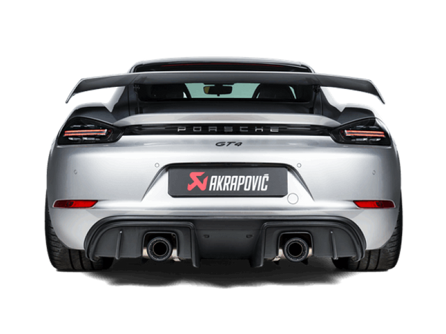 Akrapovic 2020+ Porsche Cayman GT4 (718) Slip-On Race Line (Titanium) (Req Tips / Option 2) Akrapovic Muffler  AXOPROS