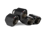 Akrapovic 2024+ BMW M5 (G90,G99) Hexagonal Carbon Fiber Tail Pipe Set Akrapovic Tips  AXOPROS