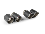 Akrapovic 2024+ BMW M5 (G90,G99) Round Carbon Fiber Tail Pipe Set Akrapovic Tips  AXOPROS