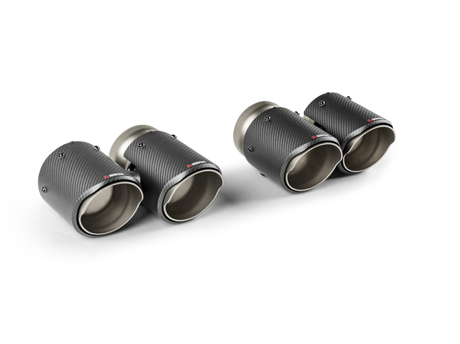 Akrapovic 2024+ BMW M5 (G90,G99) Round Carbon Fiber Tail Pipe Set Akrapovic Tips  AXOPROS