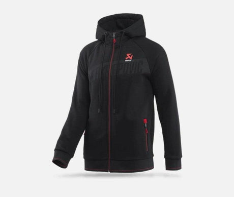 Akrapovic Mens Corpo Zip Hoodie Black - Large Akrapovic Headwear  AXOPROS