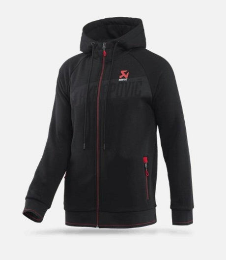 Akrapovic Mens Corpo Zip Hoodie Black - XL Akrapovic Headwear  AXOPROS