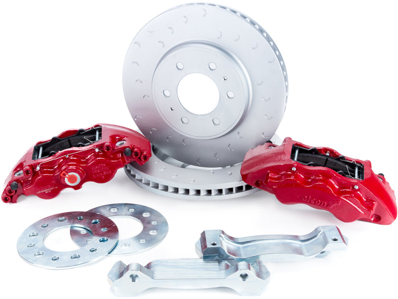 Alcon 09-20 F-150/Raptor Gen1-2 347x36mm Rotors 6-Piston Red Front Brake Kit Requires alcAC011507NAN Alcon Big Brake Kits  AXOPROS