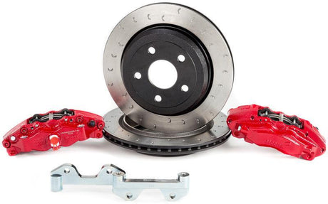 Alcon 2007+ Jeep JK-JL 330x22mm Rotors 4-Piston Red Calipers Rear Brake Kit (Includes Brake Lines) Alcon Big Brake Kits  AXOPROS