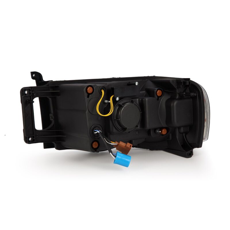 AlphaRex 02-05 Dodge Ram 1500 LUXX LED Proj Headlights Alpha Black w/Activ Light/Seq Signal AlphaRex Headlights  AXOPROS