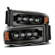 AlphaRex 02-05 Dodge Ram 1500 NOVA LED Proj Headlights Alpha Black w/Activ Light/Seq Signal AlphaRex Headlights  AXOPROS