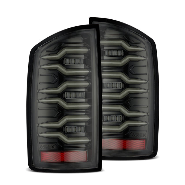 AlphaRex 02-06 Dodge Ram1500/03-06 Dodge Ram 2500/3500 Truck LUXX-Series LED Tail Lights Alpha-Black AlphaRex Tail Lights  AXOPROS