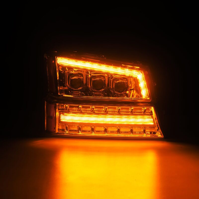 AlphaRex 03-06 Chevy Silverado 1500/2500HD/3500HD/Avalanche Chrome NOVA LED Proj Headlights AlphaRex Headlights  AXOPROS