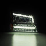 AlphaRex 03-06 Chevy Silverado 1500/2500HD/3500HD/Avalanche Chrome NOVA LED Proj Headlights AlphaRex Headlights  AXOPROS