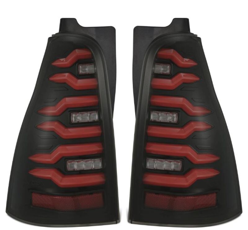 AlphaRex 03-09 Toyota 4Runner LUXX-Series LED Tail Lights- Black/Red AlphaRex Tail Lights  AXOPROS