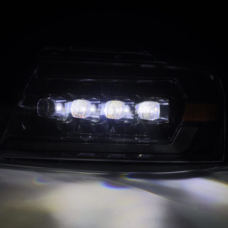AlphaRex 04-08 Ford F-150 (No 2004 Heritage) NOVA-Series LED Proj HL Chrome w/Actv Light / Seq. Sig AlphaRex Headlights  AXOPROS