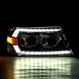 AlphaRex 04-08 Ford F150 PRO-Series Projector Headlights Black w/ Sequential Signal and DRL AlphaRex Headlights  AXOPROS