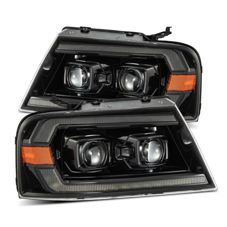 AlphaRex 04-08 Ford F150 PRO-Series Projector Headlights Chrome w/ Sequential Signal and DRL AlphaRex Headlights  AXOPROS