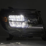 AlphaRex 05-11 Toyota Tacoma LUXX Crystal Headlights Plank Style Alpha Black w/Activation Light/DRL AlphaRex Headlights  AXOPROS
