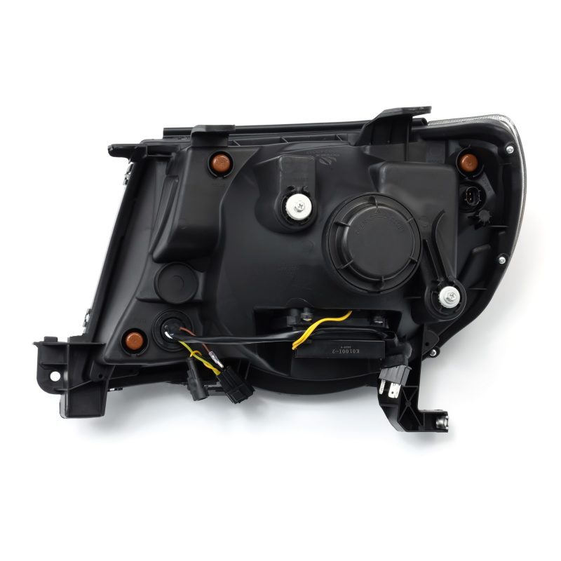 AlphaRex 05-11 Toyota Tacoma LUXX LED Projector Headlights Plank Style Black w/Activ Light and DRL AlphaRex Headlights  AXOPROS