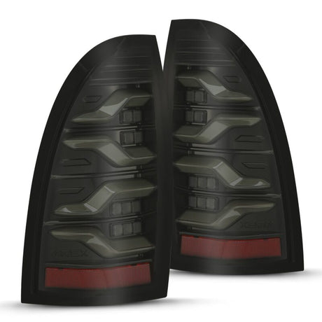 AlphaRex 05-15 Toyota Tacoma LUXX LED Taillights Alpha Blk w/Activ Light/Seq Signal AlphaRex Tail Lights  AXOPROS