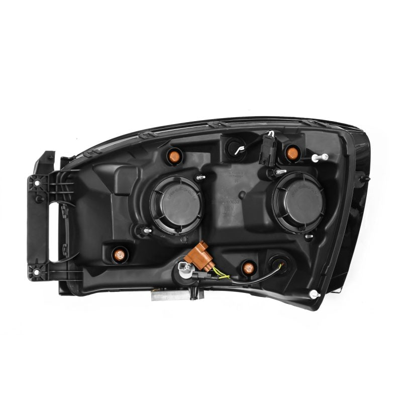 AlphaRex 06-08 Ram 1500HD NOVA LED Proj Headlights Plnk Style Alpha Blk w/Seq Signal/DRL/Amber LED AlphaRex Headlights  AXOPROS