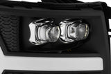 AlphaRex 07-13 Chevy 1500HD(NewBody) NOVA LED Proj Headlight Plank Sty Glos Blk w/Activ Lite/Seq Sig AlphaRex Headlights  AXOPROS