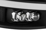 AlphaRex 07-13 Chevy 1500HD(NewBody) NOVA LED Proj Headlight Plank Sty Glos Blk w/Activ Lite/Seq Sig AlphaRex Headlights  AXOPROS
