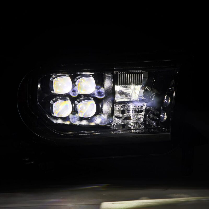AlphaRex 07-13 Toyota Tundra NOVA LED Proj Headlights Alpha-Black w/Activ Light/Seq Signal/DRL AlphaRex Headlights  AXOPROS