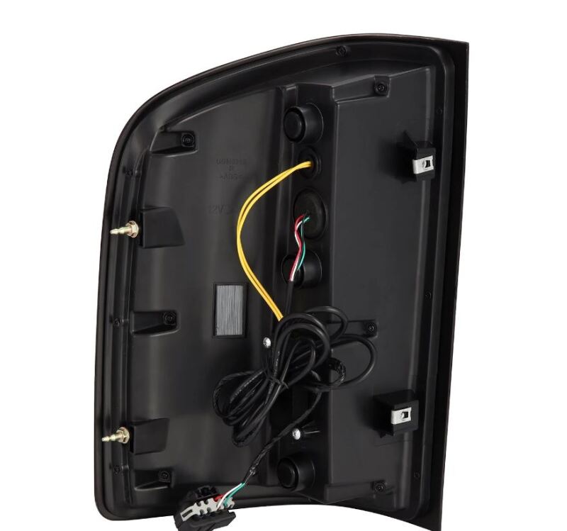 AlphaRex 07-14 Chevrolet Silverado 1500/2500HD/3500HD Luxx-Series LED Tail Lights Blk w/Smoked Lens AlphaRex Tail Lights  AXOPROS