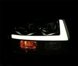 AlphaRex 07-14 Chevrolet Tahoe/Suburban LUXX-Series LED Projector headlights Black w/ DRL/Sequential AlphaRex Headlights  AXOPROS