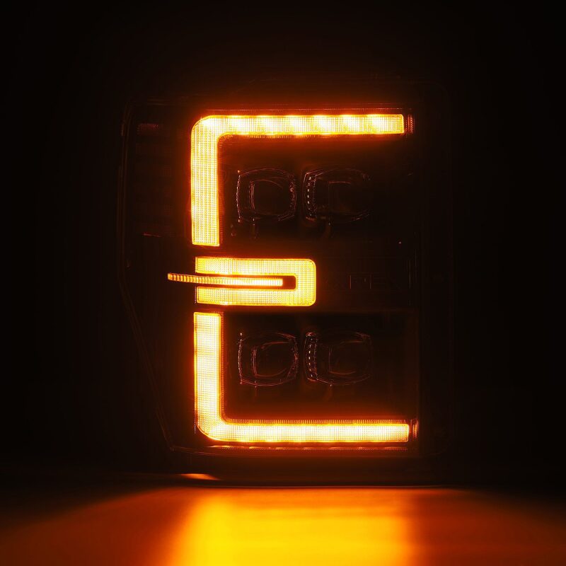 AlphaRex 08-10 Ford F250-550 NOVA-Series LED Projector Headlights Black w/Activ Light/Seq Signal AlphaRex Headlights  AXOPROS